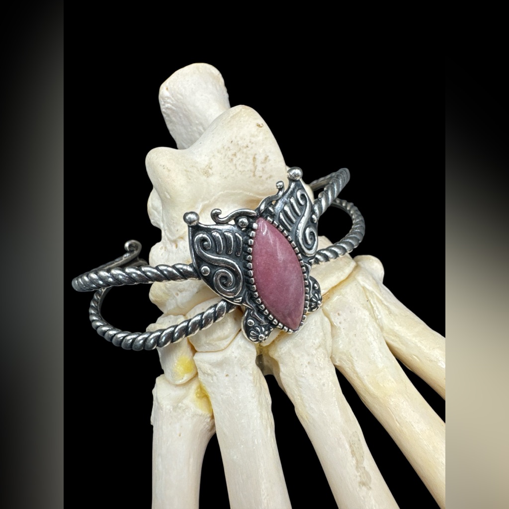Carolyn Pollack American West Sterling Silver Rhodonite Butterfly Cuff Bracelet